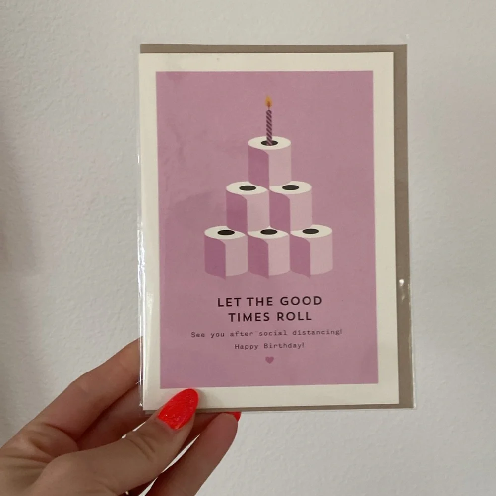 Boutique Stationary Happy Birthday Cards x 3 Sorry You’re sick on your birthday